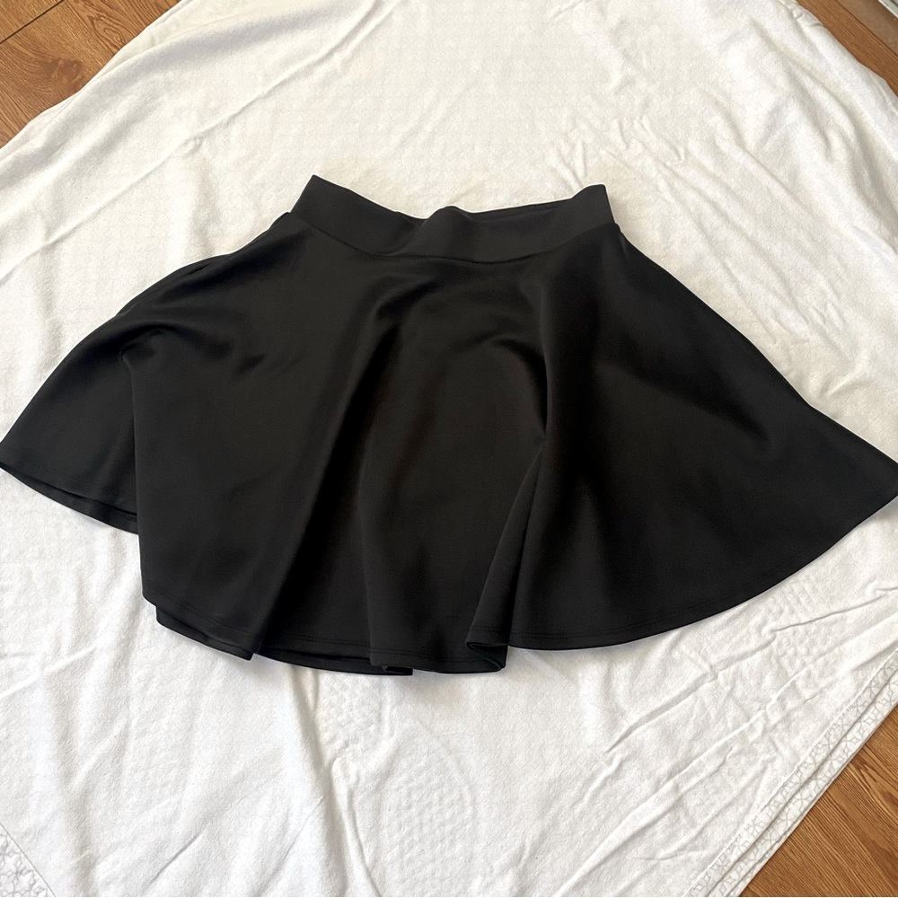 Black Classic Circle Skirt, skater skirt